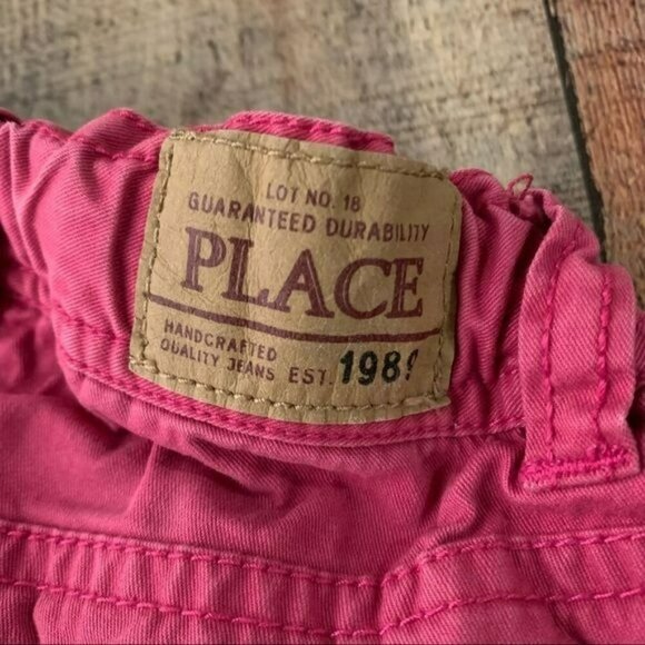 Children’s place baby girl sz 24M pink ruffle denim skirt and lined shorts skort - Picture 5 of 6